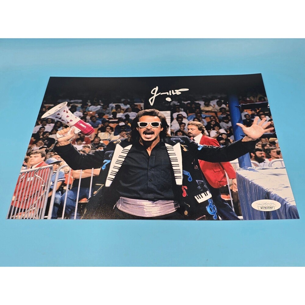 WRESTLING LEGEND "THE MOUTH OF THE SOUTH" JIMMY HART AUTOGRAPH 8X10 JSA Auth